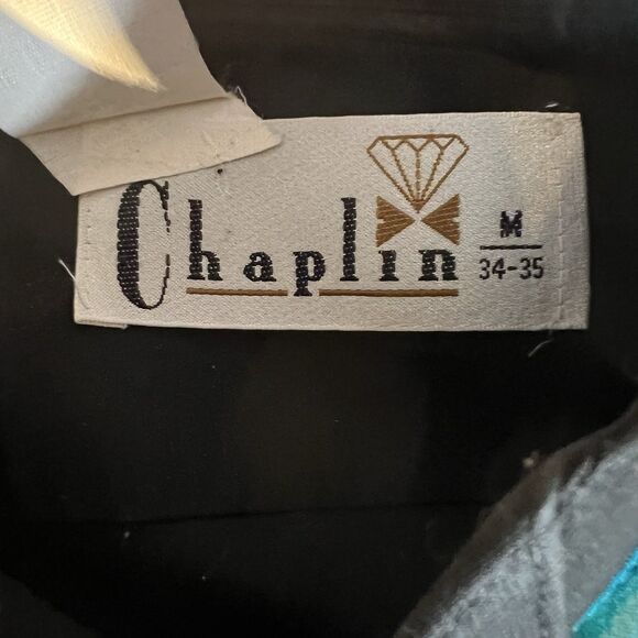 VTG Chaplin Southwestern Western Rodeo Aztec Black Button Long Sleeve Embelished - Picture 5 of 8